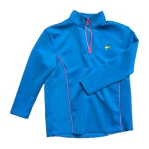 Masters Kids Blue Quarter-Zip Pullover - Size M (8-10)